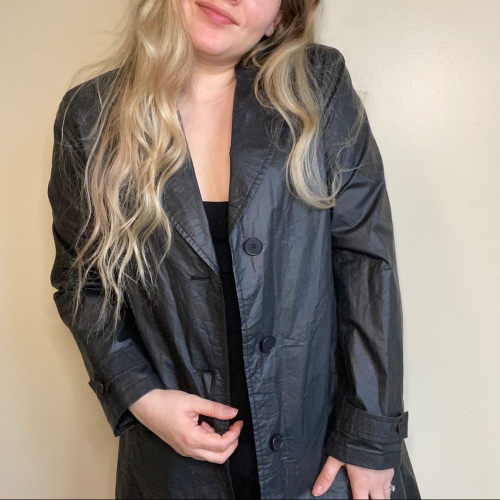 Giorgio Long Black Trench Coat